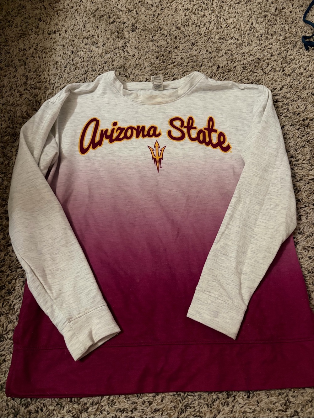 Arizona State Ombre Crewneck - Maroon & White
